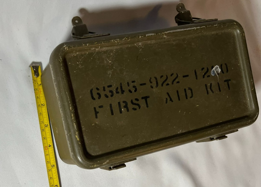 Vintage U.S. Military First Aid Case Empty Olive Drab 1960s–70s Cold War Era