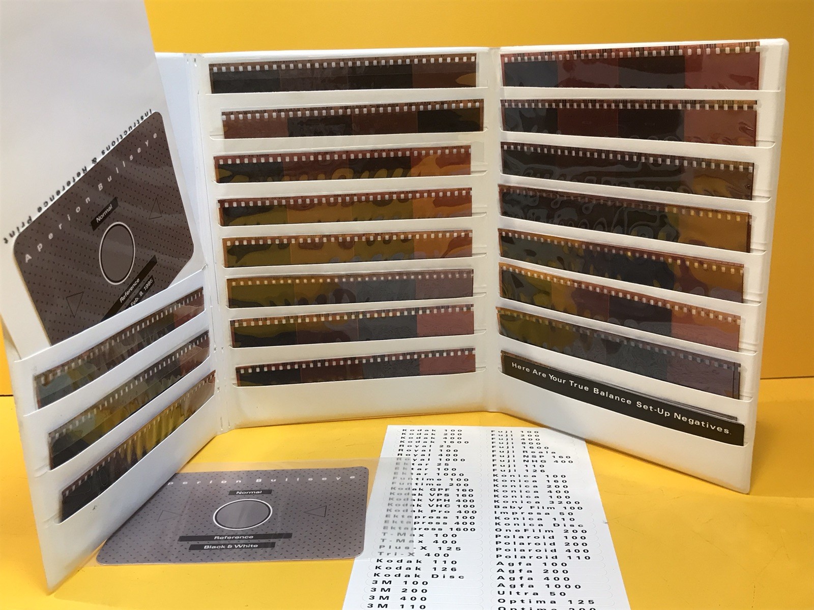 Printer Setup Test 35mm Negatives Aperion Inc. Bullseye Set
