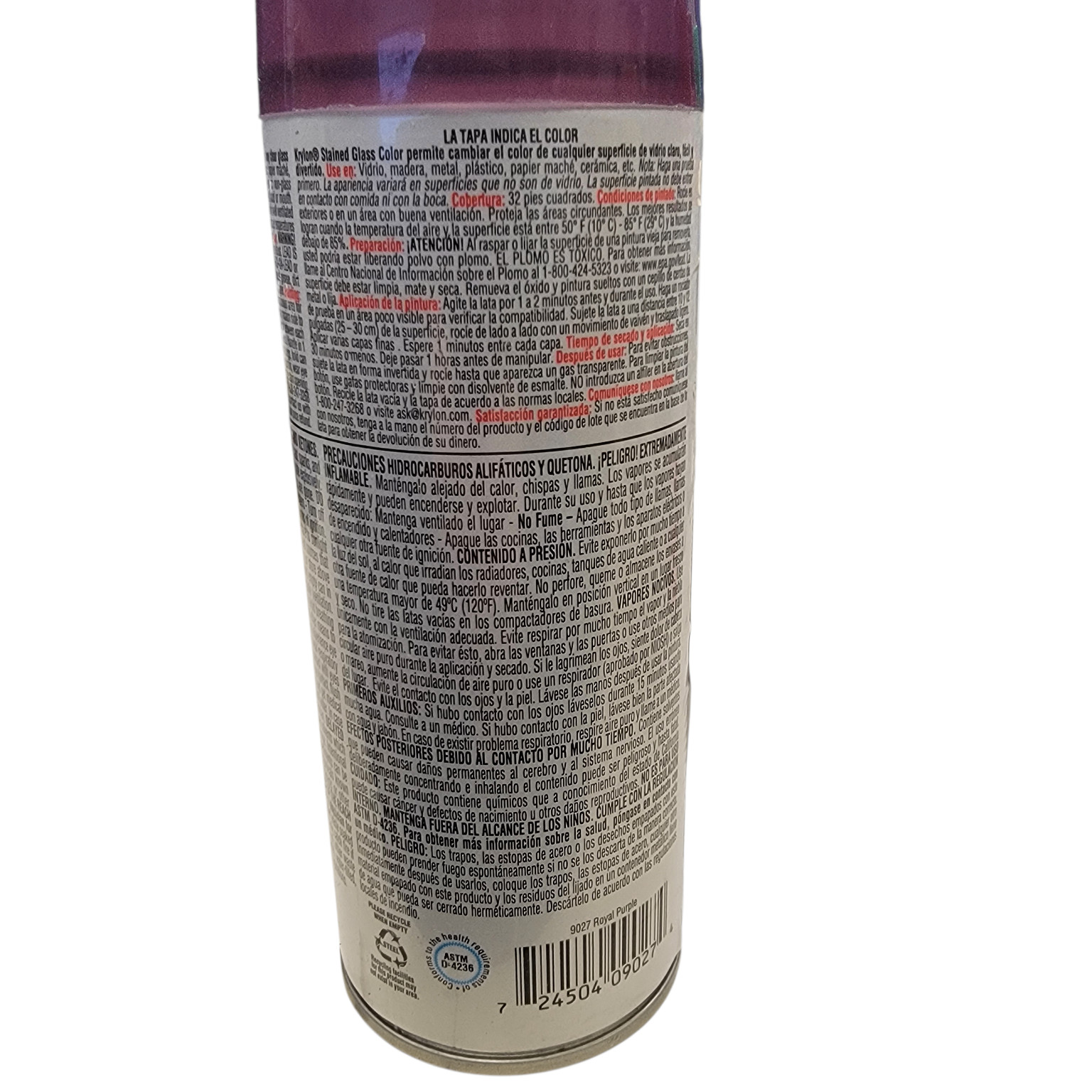 Krylon Stained Glass Spray Paint Royal Purple 11.5oz Translucent Indoor