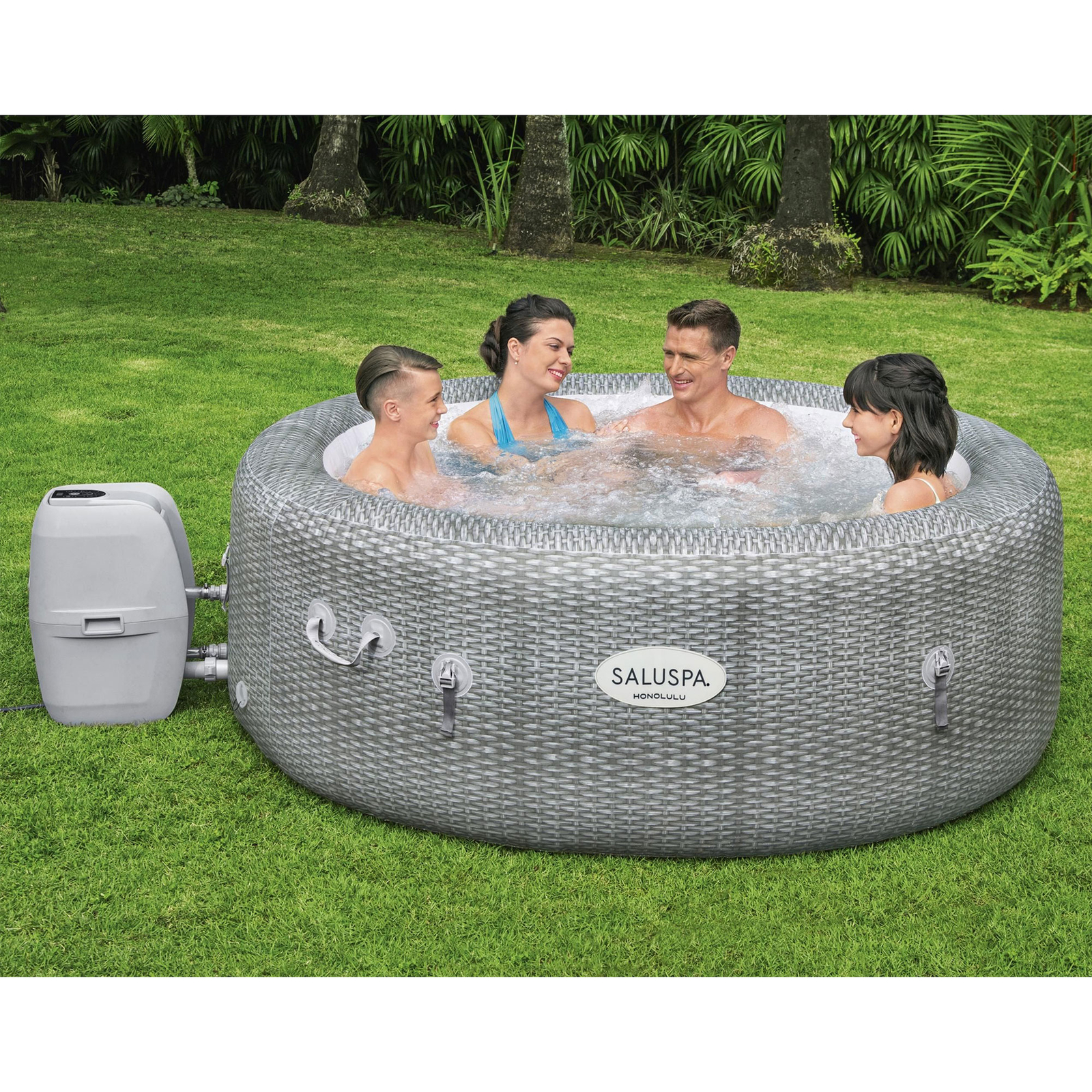 Bestway SaluSpa AirJet 6 Person Honolulu Inflatable Hot Tub Spa (Open Box)