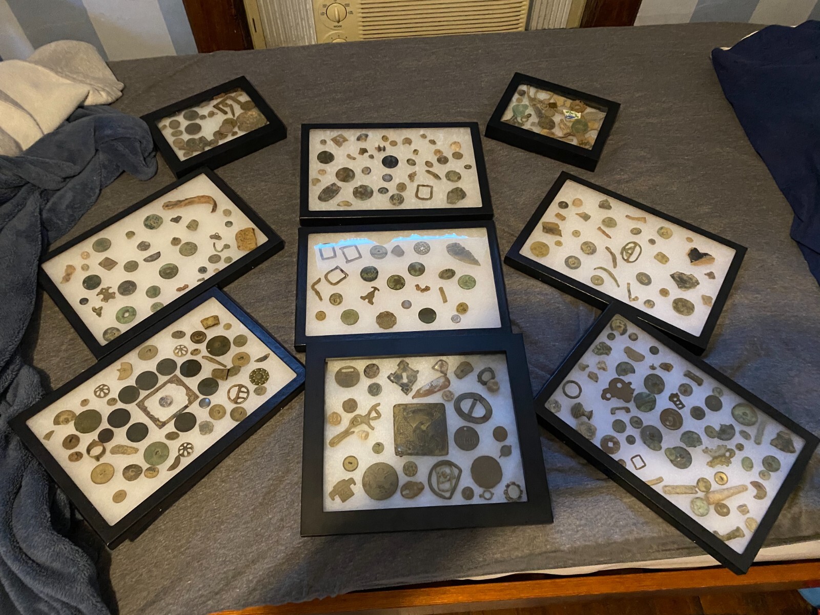 Riker Display Case 6 Pack 12 x 8 x 3/4 Arrowheads Pin Medal Coins USA Shadow Box