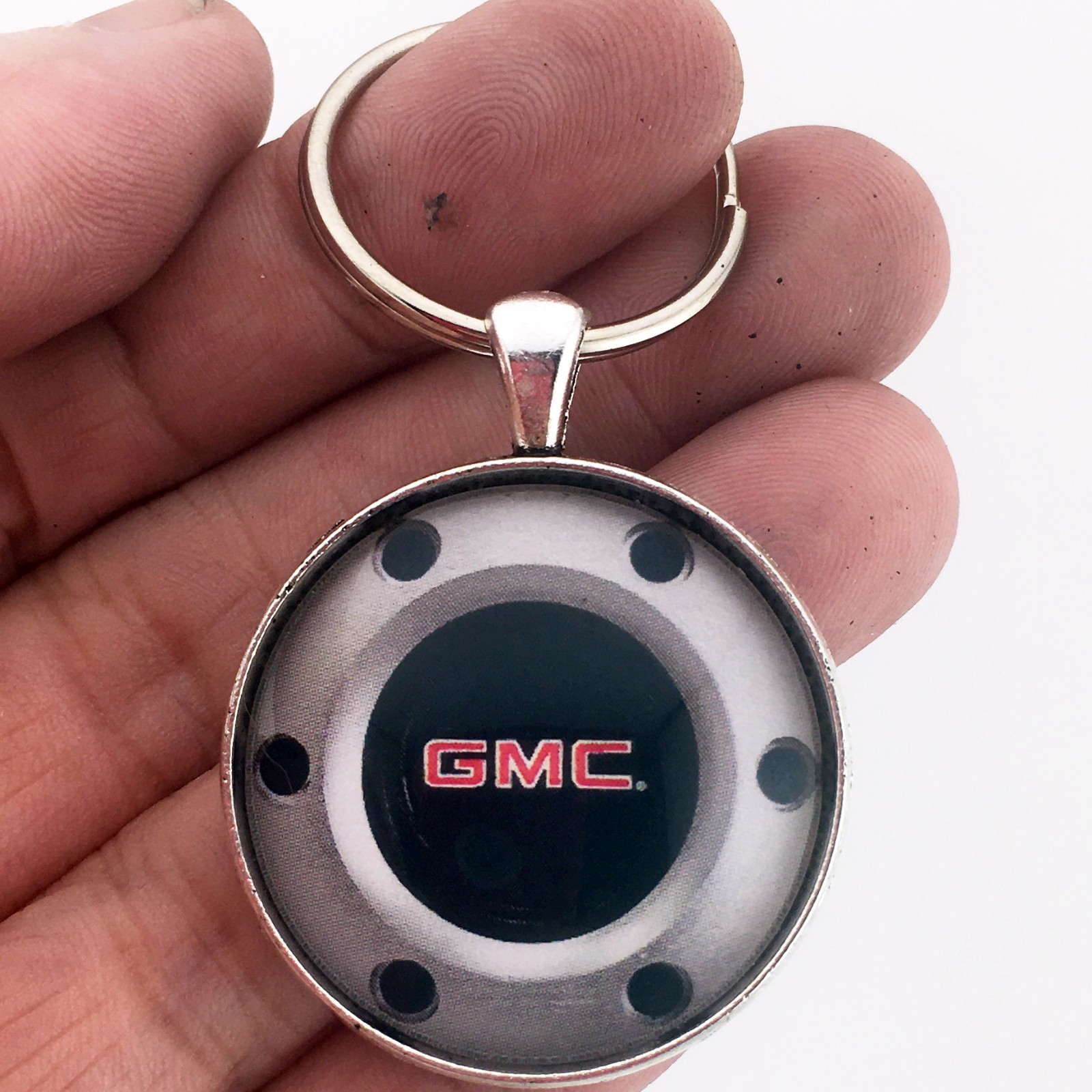 Vintage GMC Truck Center Cap Emblem Logo Badge Reproduction Keychain