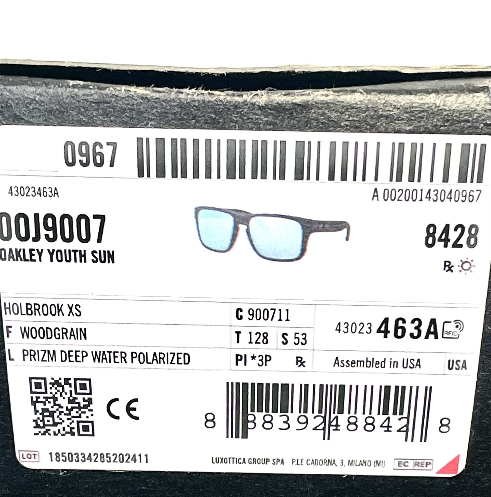 Oakley Youth Sunglasses Holbrook XS OJ9007-1153 Woodgrain Prizm Polarized Kids