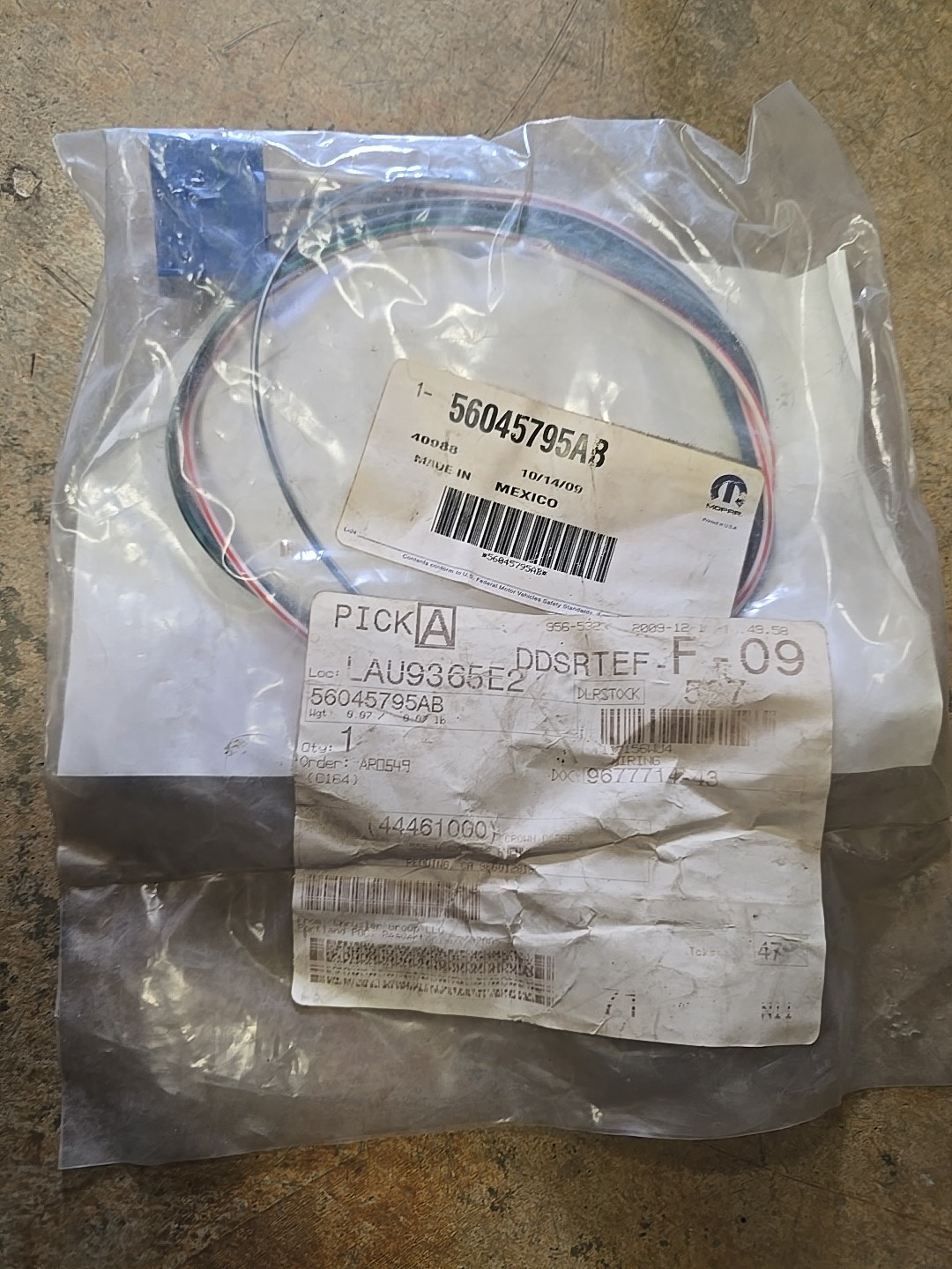 Mopar 56045795AB Brake Controller Wiring Harness NOS