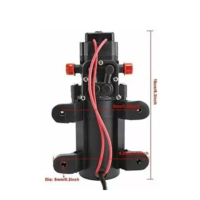 12V 35 PSI Water Pressure Diaphragm Pump Self Priming Pump for Caravan RV Boat