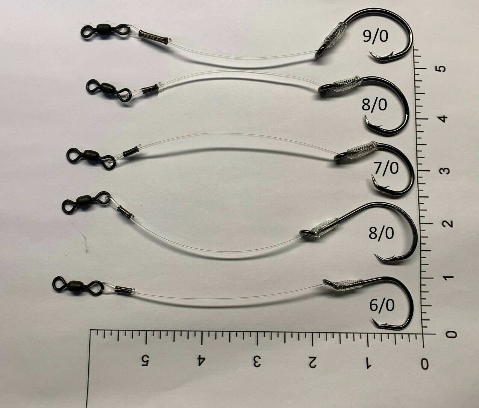 4 Pieces Heavy Duty Hatteras Style Drum Rig OBX Fish Finder Rig Red Drum 1/0 9/0