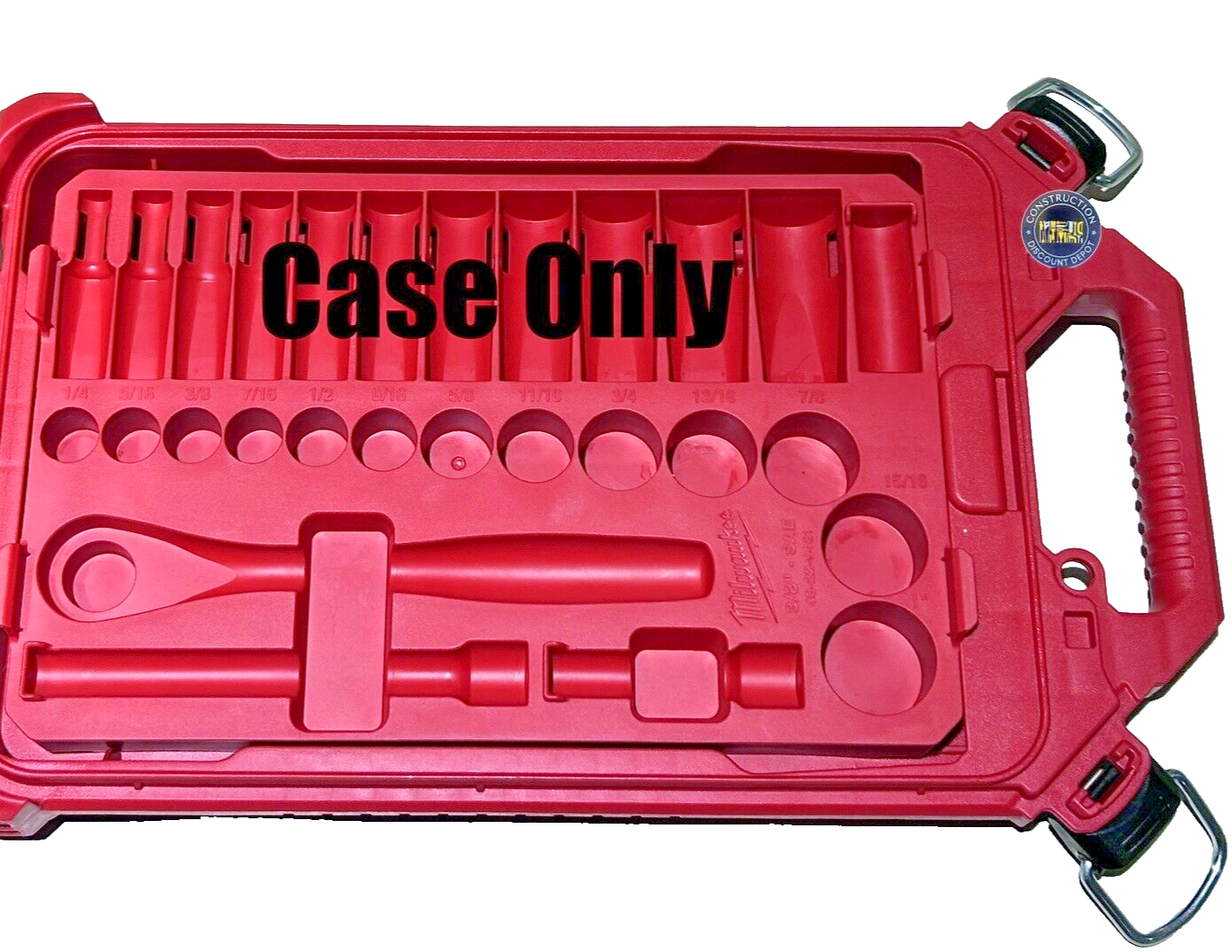 Milwaukee PACKOUT Low-Profile Compact Organizer With SAE Ratchet And Socket Tray