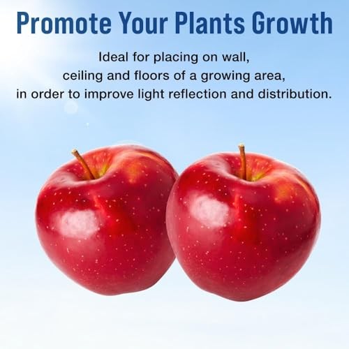 4 x 328 Ft Highly Reflective Film Roll for Outdoor Indoor Plant 328 FT x 4 FT