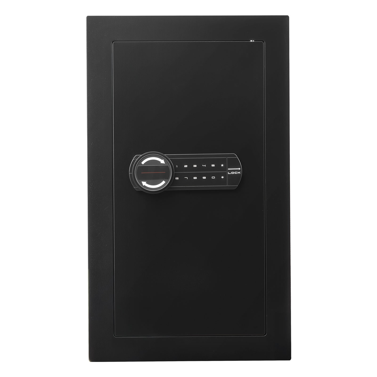 Uimoso 3-Tier Wall Safe with LED Light, Password & Key Access,Adjustable Shelves