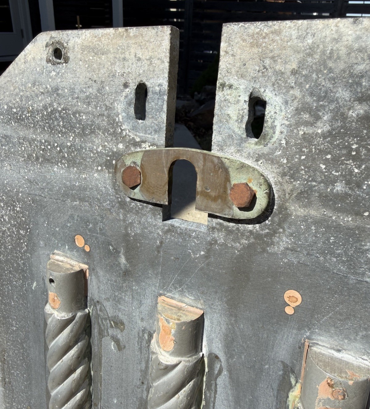 VTG Industrial Aluminum Foundry Mold Rope Pattern Sculpture Abstract Wall Art