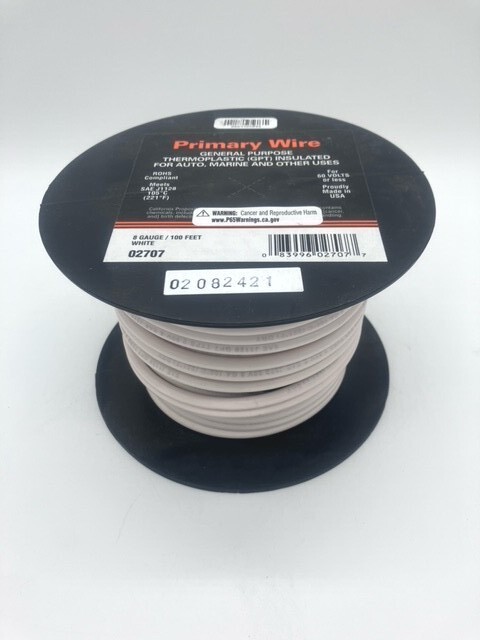 8 Gauge Primary Wire 100% Fine-Stranded Copper USA Made Lot NOT CCA