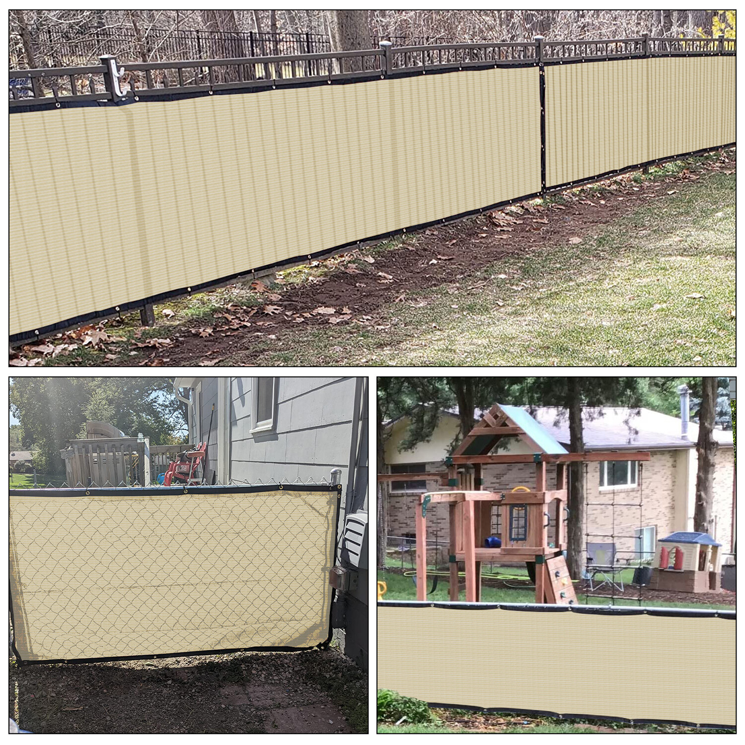 4' 5' 6'x50' Privacy Fence Screen Windscreen Mesh Fabric Shade Cover Tarp Garden