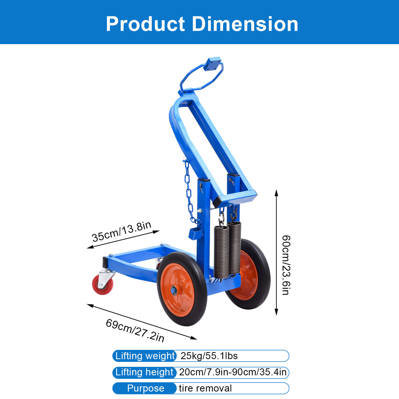 Mobile Impact Wrench Stand Air Impact Holder Rack Heavy Duty Trucks Tool