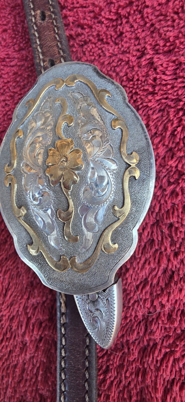 Vintage Victor's Custom Tack Silver &Bronze Headstall And Breast Collar Set MINT