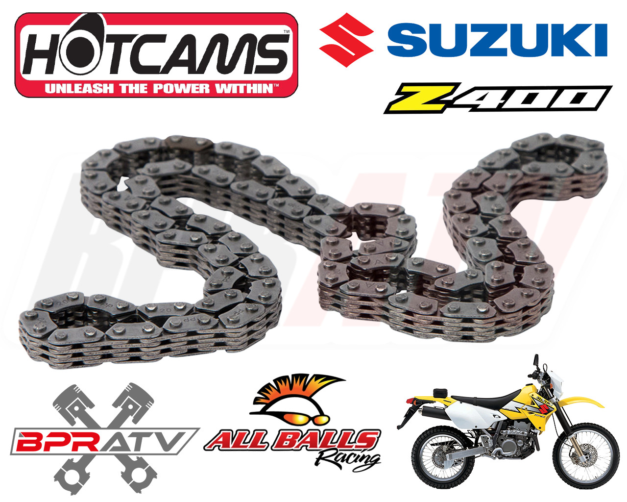 Suzuki LTZ400 Timing Guide Guides Tensioner Chain Tensioner & HOT CAMS Cam Chain