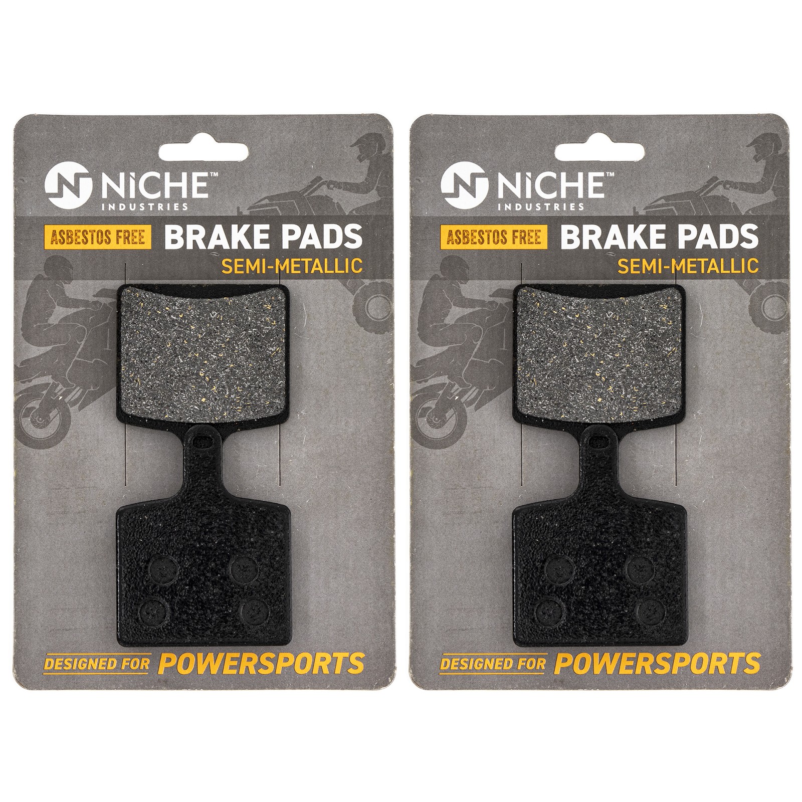 NICHE Brake Pad Set Arctic Cat XF 6000 ZR 8000 9000 Rear Semi-Metallic 2 Pack