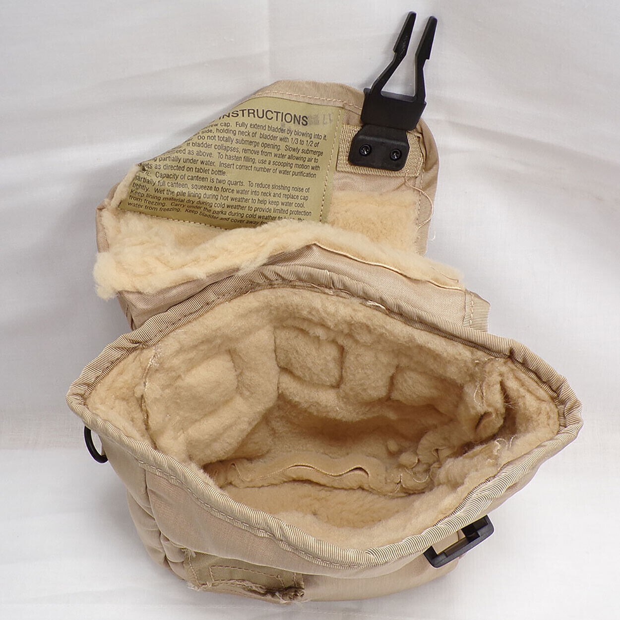 US Army Military Issue 2 qt Collapsible OD Canteen & Desert Tan Cover Pouch NEW