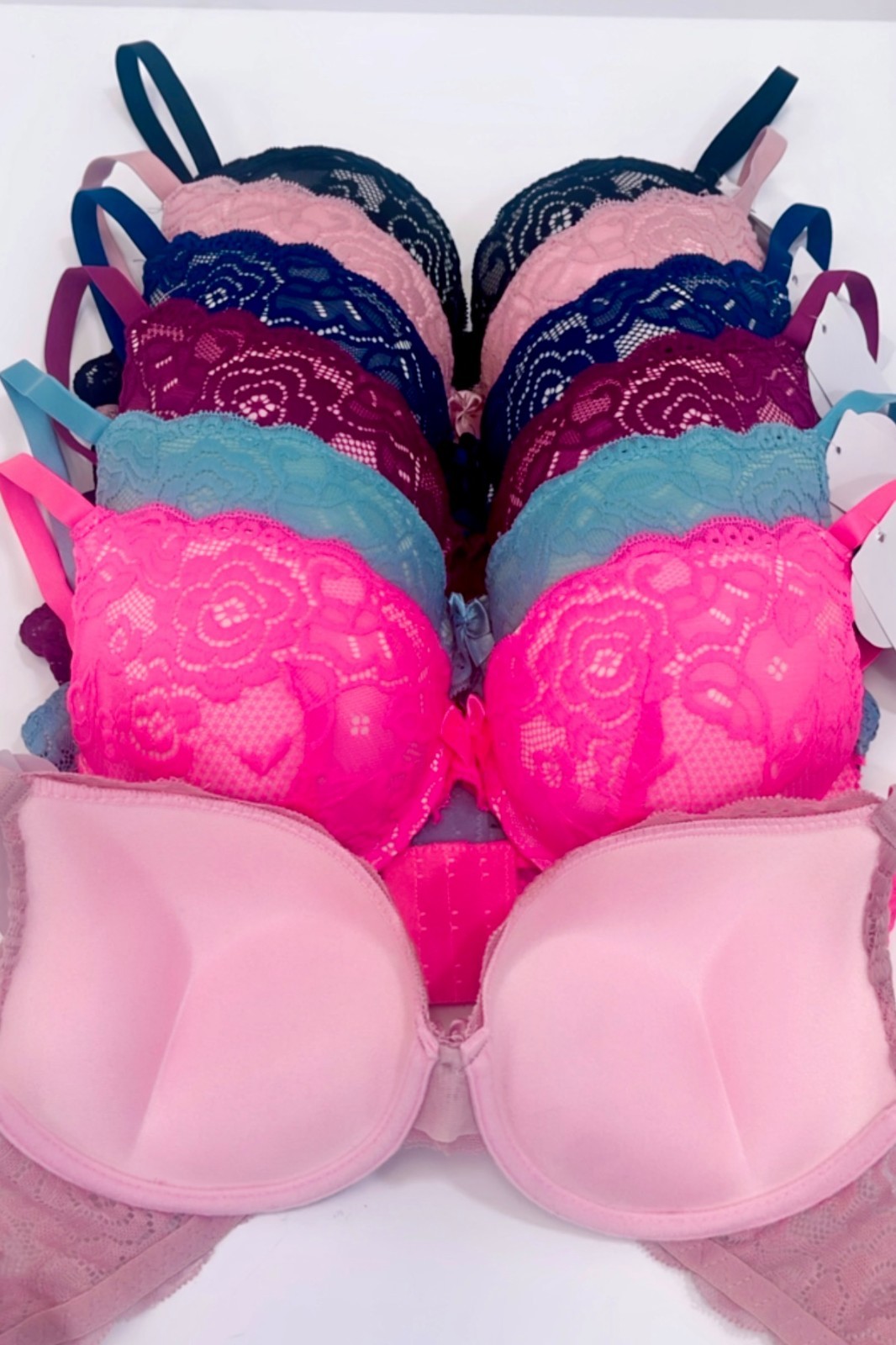 EXTREME DOUBLE PUSH UP Add 2 Cup Sizes Push Up Bra Padded FREE RETURN 1,3 or 6pc