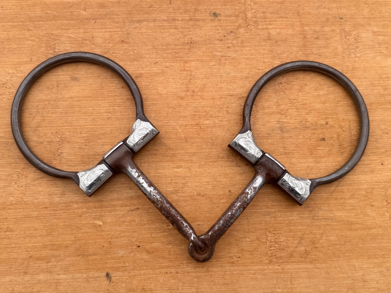 Clinton Anderson Silver Mounted Sweet Iron Western Dee Ring Snaffle Bit ~ 5"