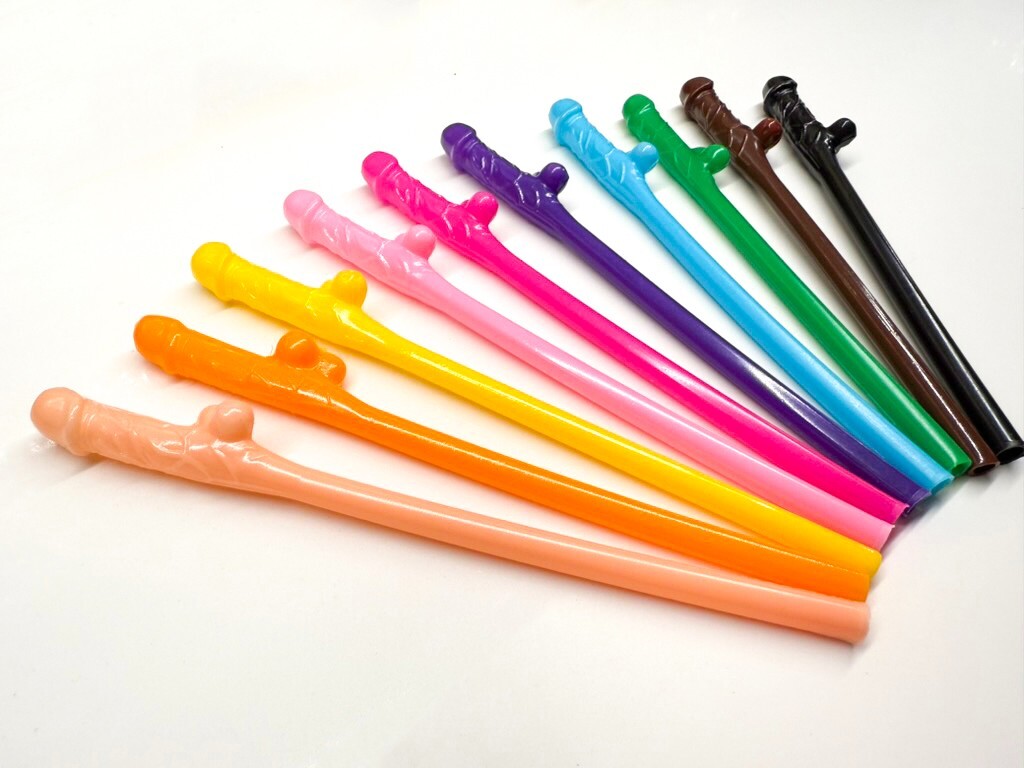 50 Penis Straws Bachelorette Party Supplies Decorations Favor Cup Drinking Fun