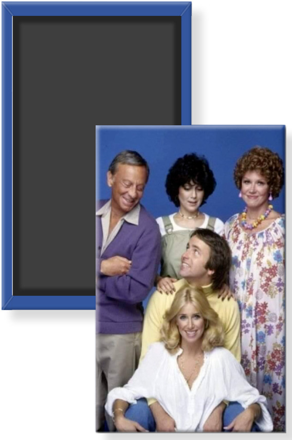 Threes Company 70s 80s Sitcom Jack Janet Chrissy Mr Mrs Roper Fridge Magnet 2x3