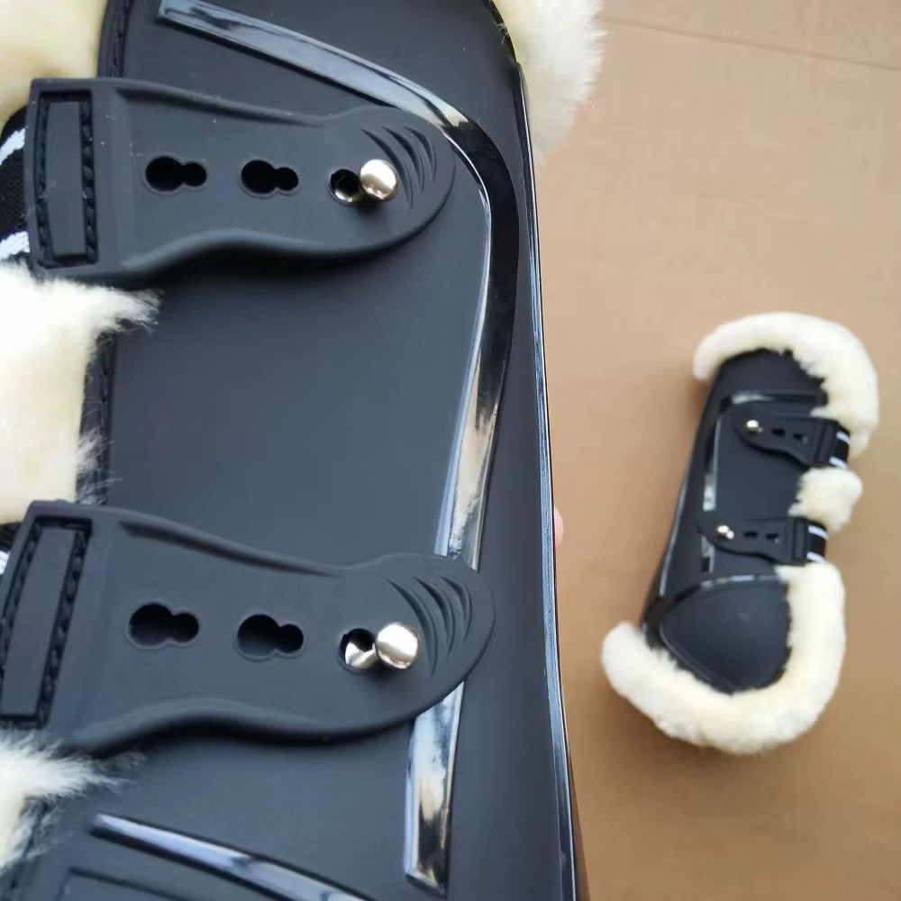 NEW Horse Tendón Boots with Full Australian Merino lambskin Set of 4