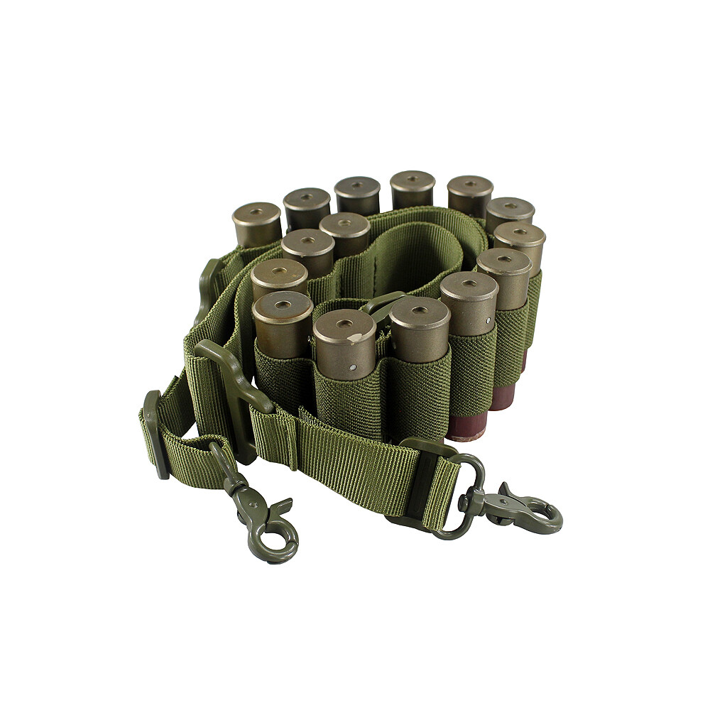 Tactical Shotgun Sling 15 Shell Ammo Holder Bandolier12/20Ga Shotgun Shell Sling