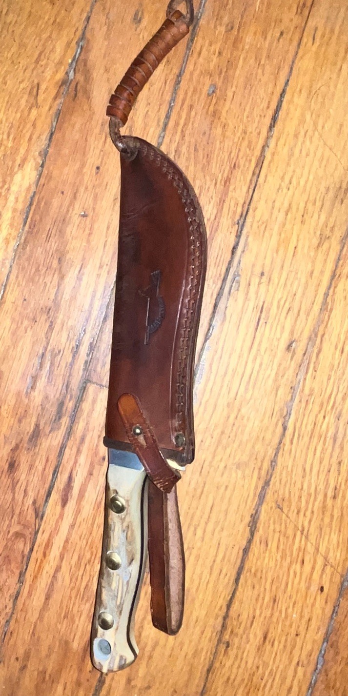 Olsen Knife Co. Elk-Hunter 2700-E hunting knife antler handle