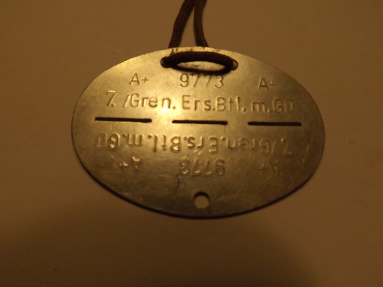 Original WW2 German Army Soldiers Dog Tag- ID #