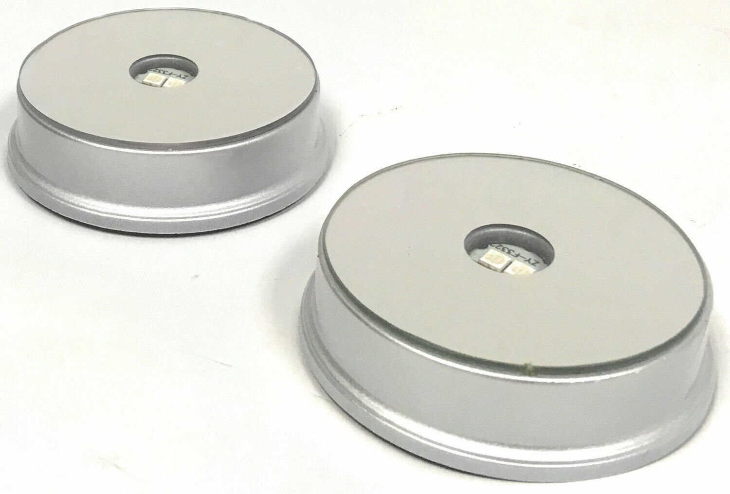 LED Colorful Light Crystal Figurine Display Stand Base-USA Seller - 2 Pack