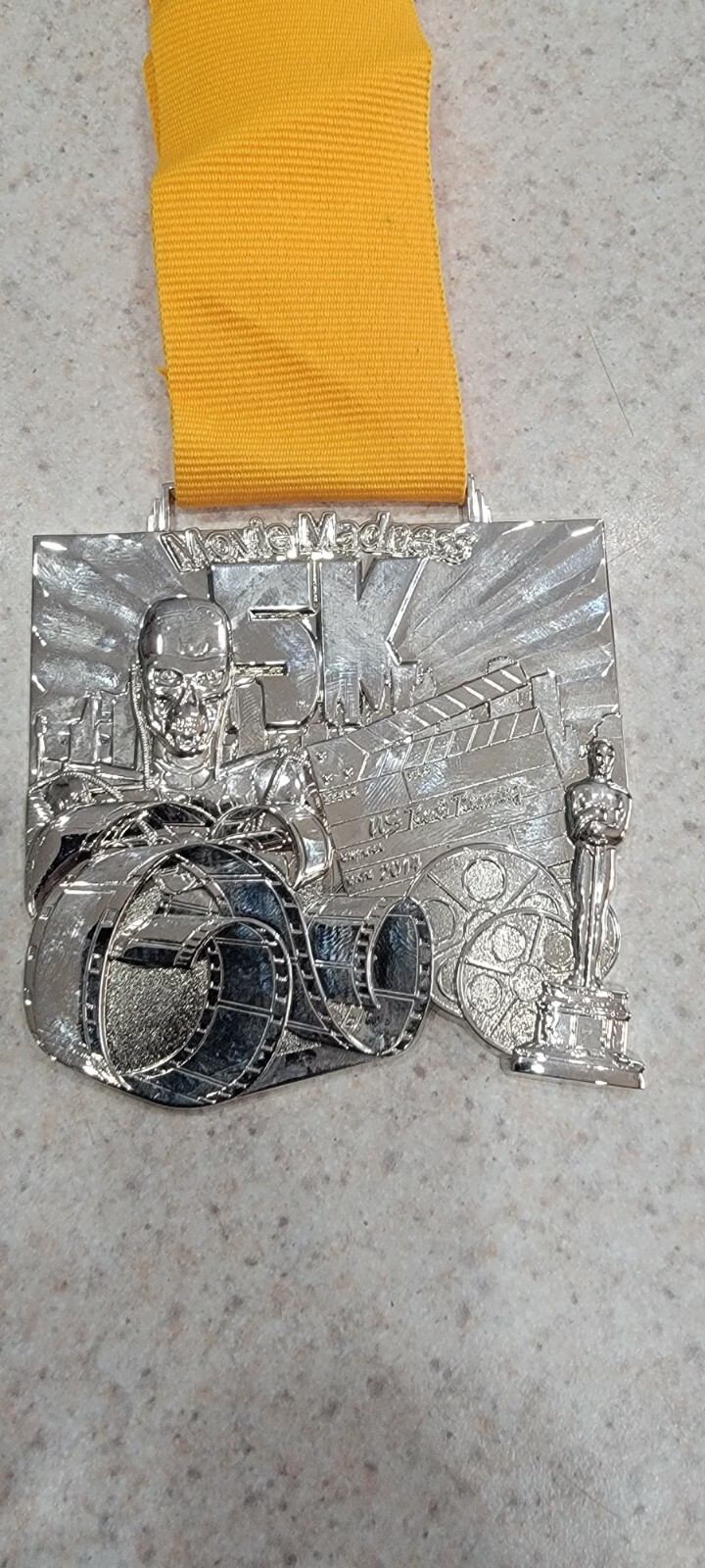 US Road Running Movie Madness 5k - 2014 Marathon Medal - free shipping