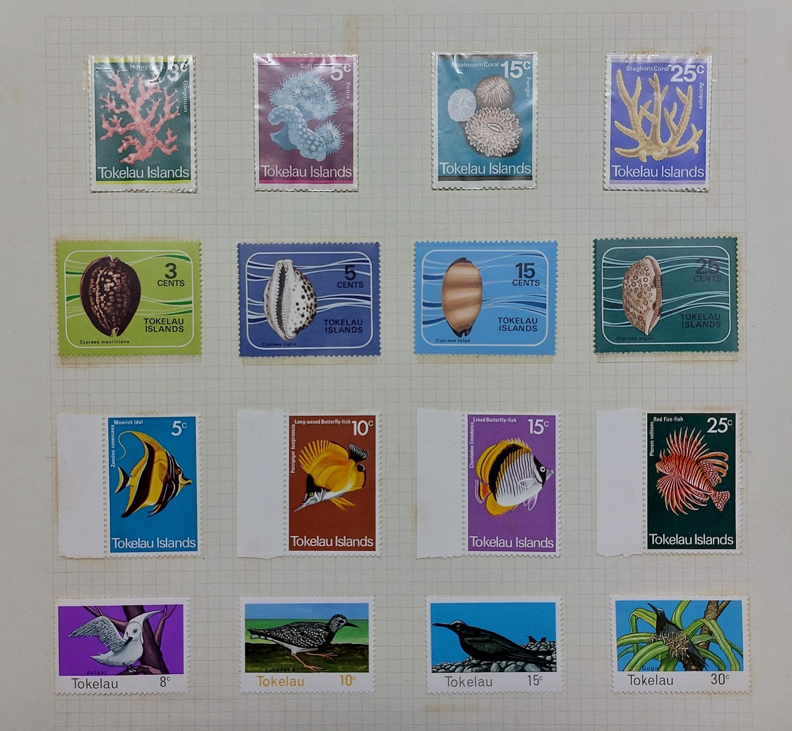 1960's Tokelau Island Collection of MLH Stamps on 5 Album Pages