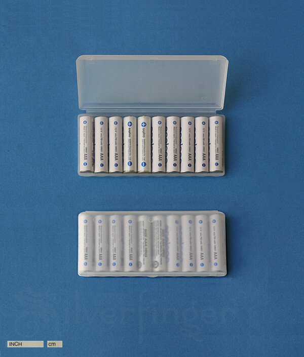 4-Pack BATTERY STORAGE CASE Holder Organizer Box :Each Holds 10 AA AAA Batteries