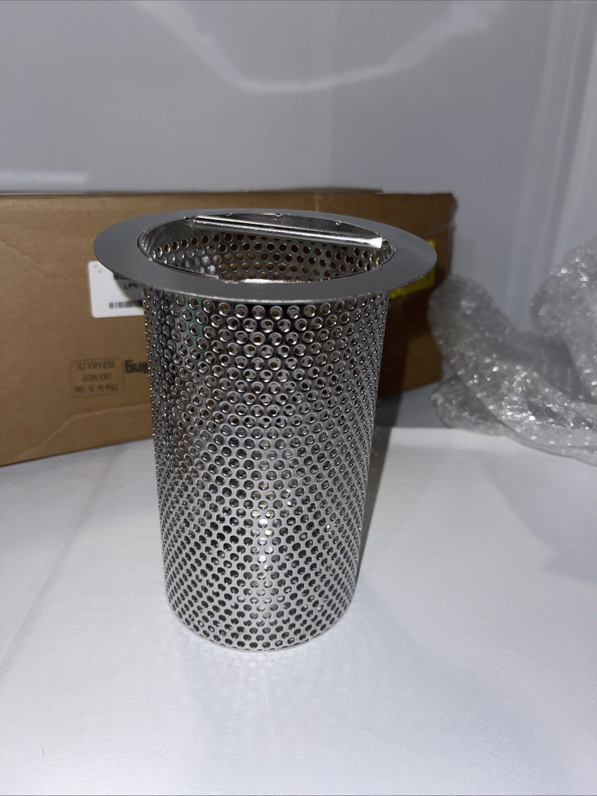4" Diameter Commercial Floor Drain Strainer 6" Tall Perforated New