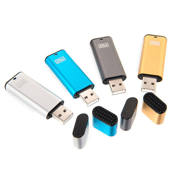 RecorderGear FD10 USB Drive Voice Recorder Small Spy Recording, Gray Option