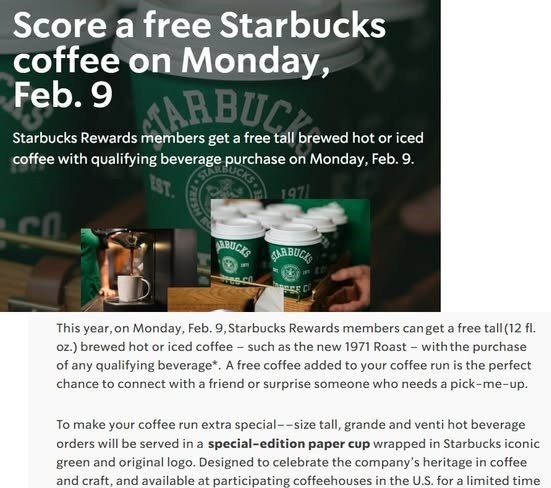 STARBUCKS COFFEE EST 1971 SP EDITION CUPS HOT DRINK VENTI GRANDE TALL NEV USED