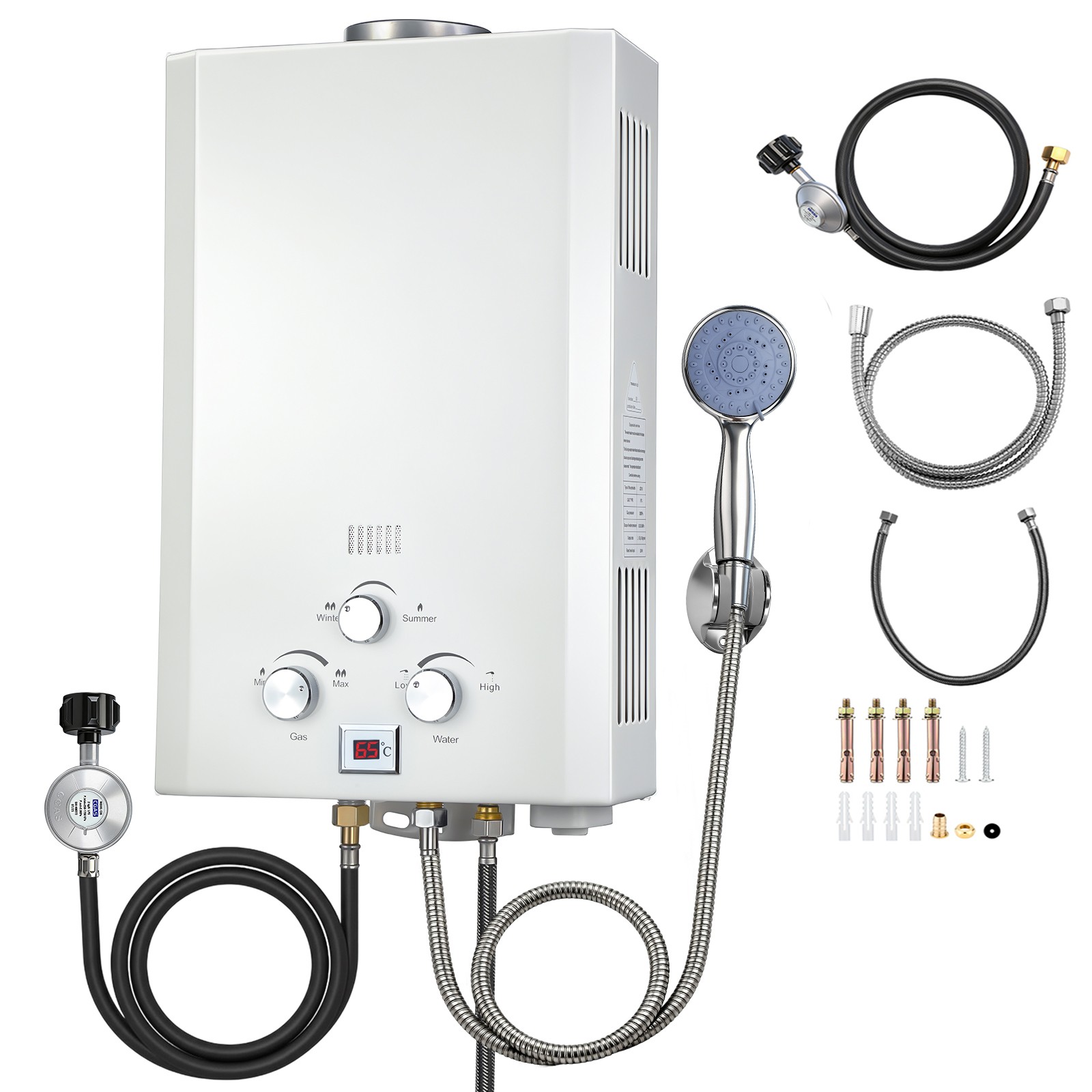 Tankless Propane Gas Hot Water Heater On-Demand Instant Gas Pressure 2800 Pa