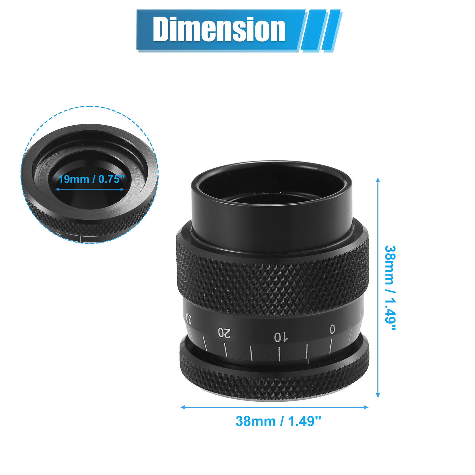 Universal Valve Spring Height Micrometer Measurer 0.75" Metal Black Pack of 1