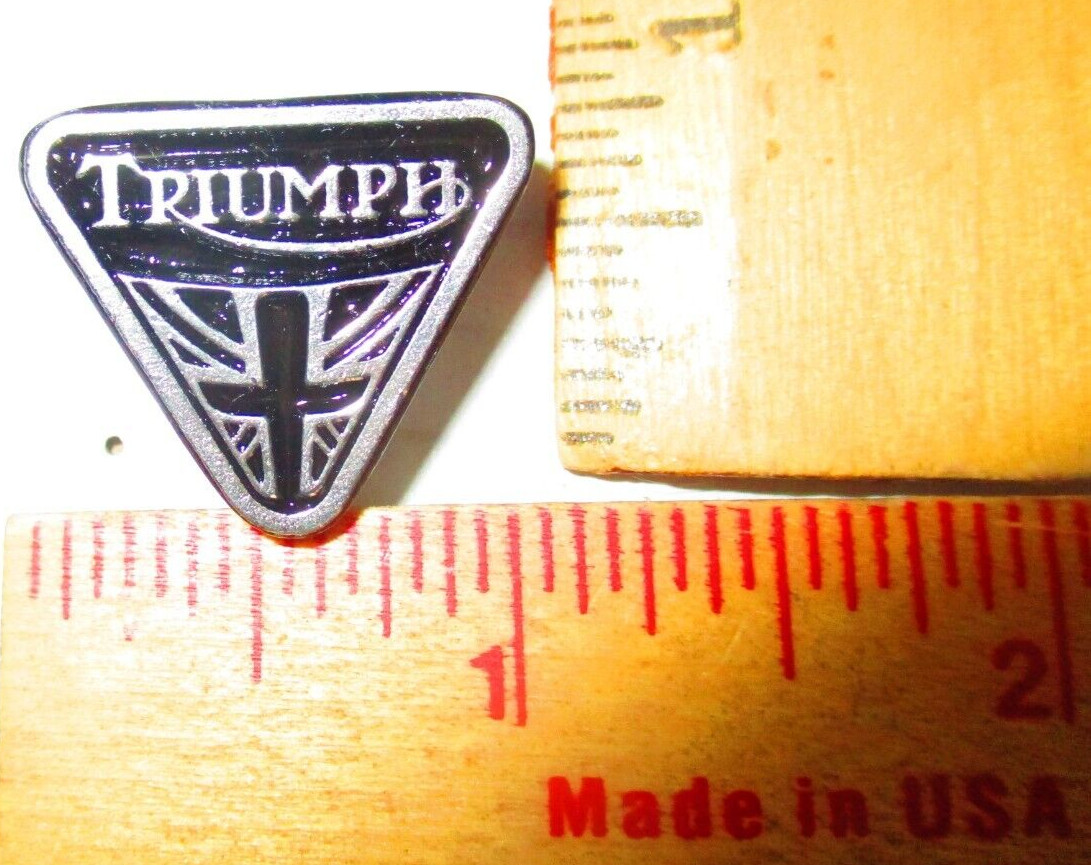 Triumph pin vintage collectible old British motorcycle pinback biker memorabilia