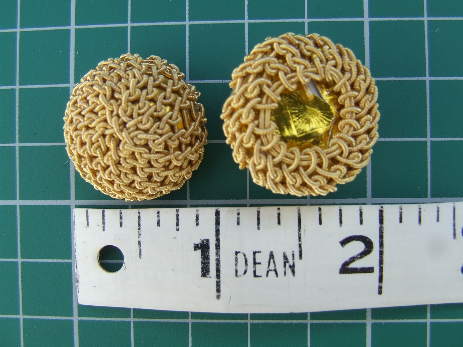 British Army Gold netted Caps Buttons for Patrol tunics Victorian Officers