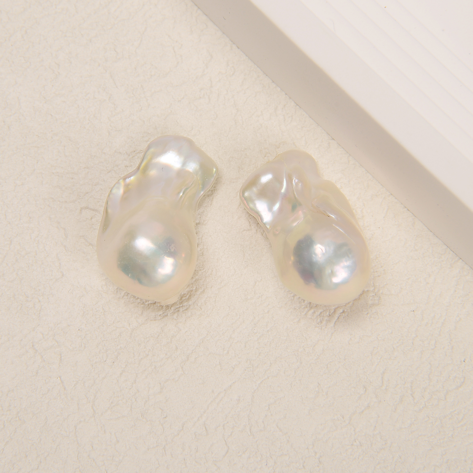 Natural Baroque Fresh Water Undrilled Pearl Size 15x30mm Sold Per Pair