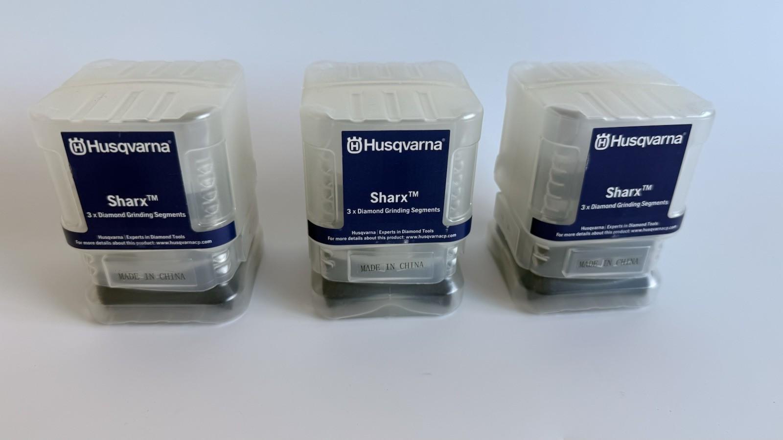 Lot of 3 Husqvarna 574430402 Sharx Single Diamonds for Hard Concrete 3 pack of 3