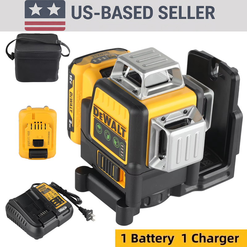 DeWalt DW089LG 12V 3x360 Green Laser Level Kit Battery Charger Case OEM