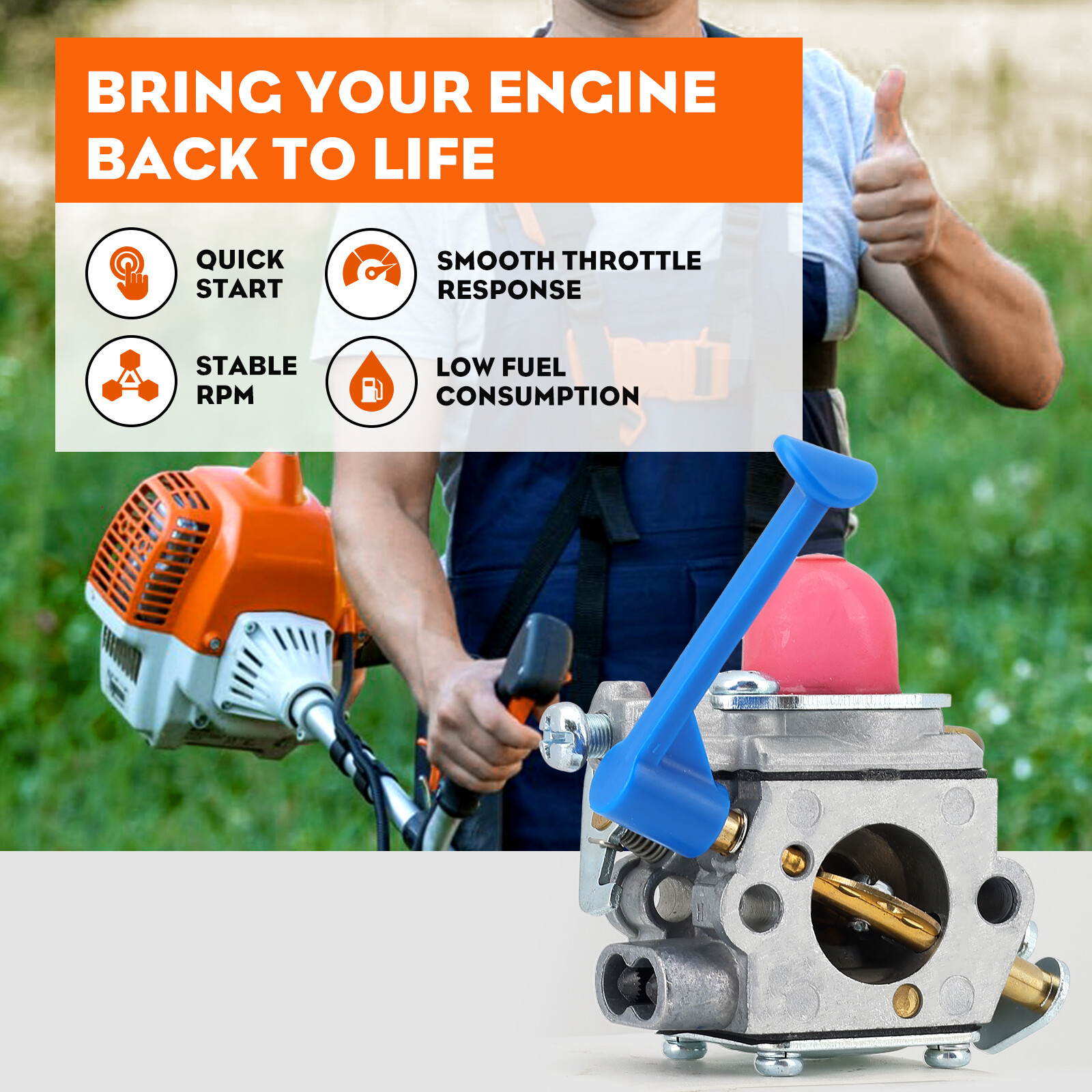 Hipa Carburetor For Husqvarna 128C 128CD 128L 128LD 128RJ 128R Trimmer Zama Carb