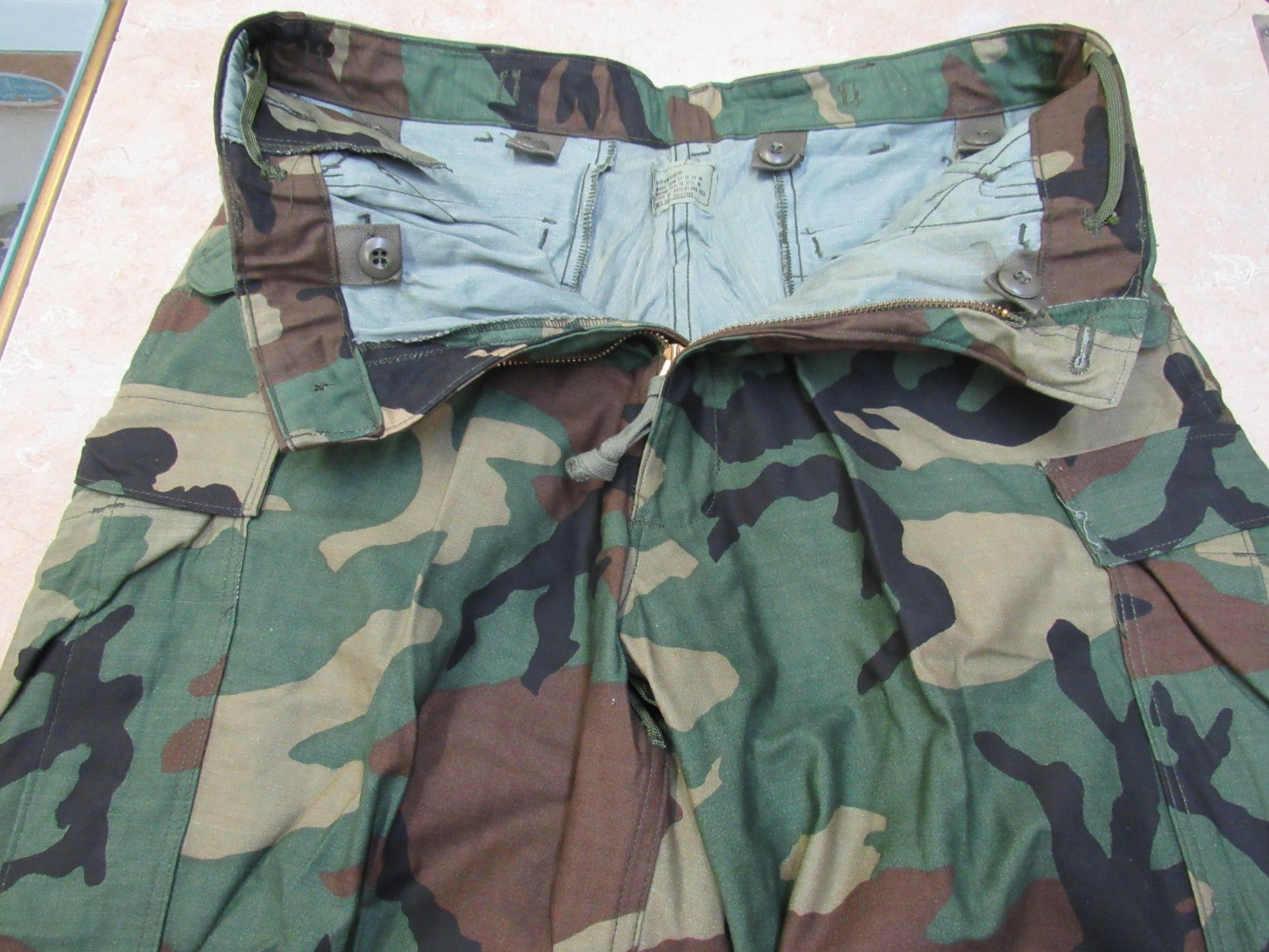 US GI M65 Woodland Camo Field Pants Trousers Medium Regular 1985 NOS