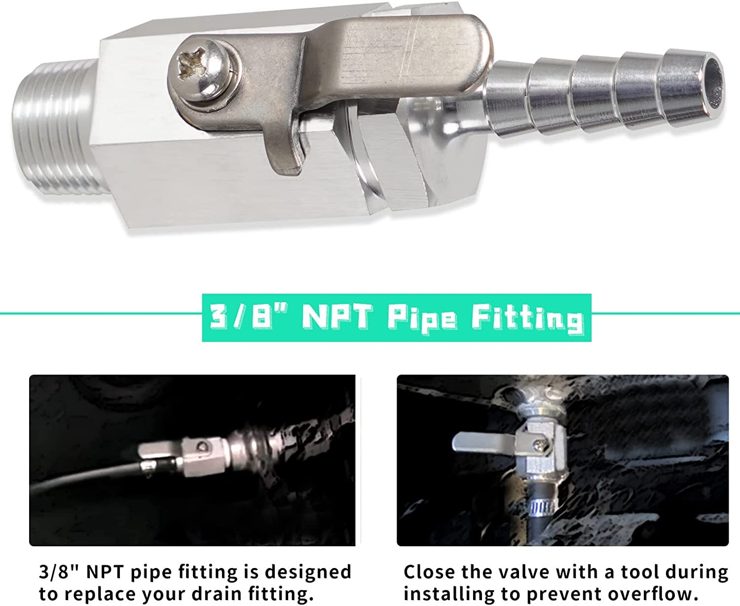 1 1/2" Diesel Installation Kit Feed Mounting Kit Auxiliary Transfer Fuel Tank