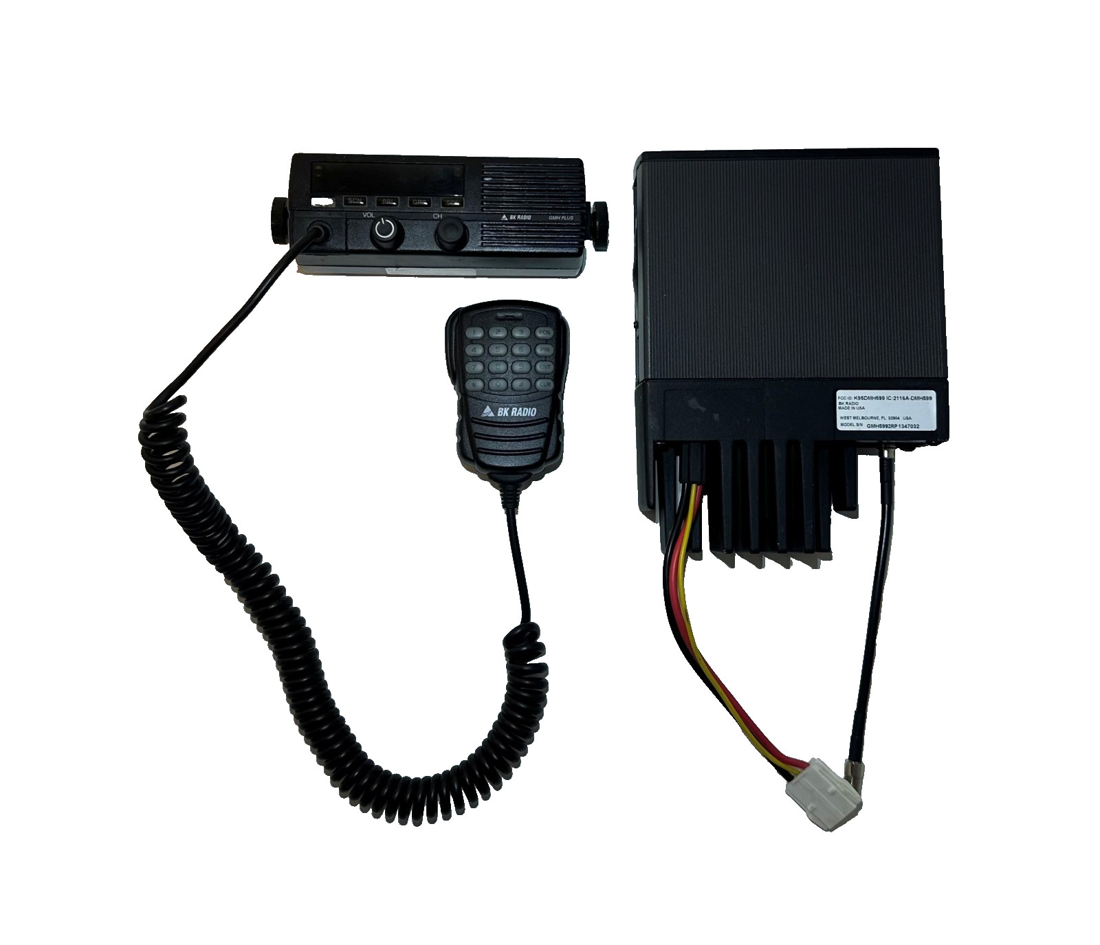 BK Bendix King GMH5992RP VHF 136-174MHz Remote Mount Radio w/ Head Mic