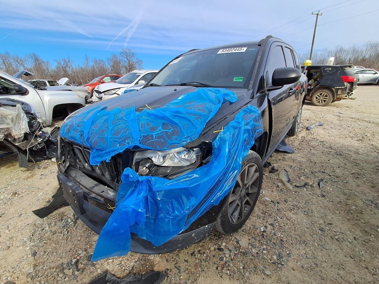 2017 Compass Driver Side Curtain Roof Airbag Used OEM 95000 Miles 253-03327L