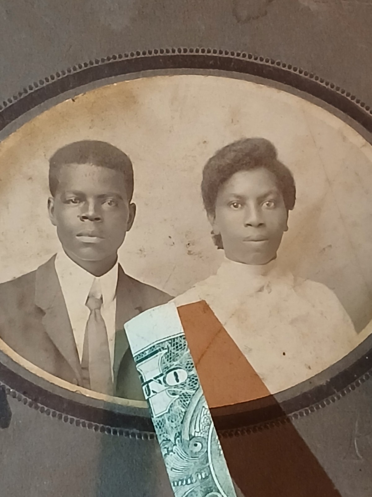 Antique African American Cabinet COLORED COUPLE * ENSLEY ALABAMA