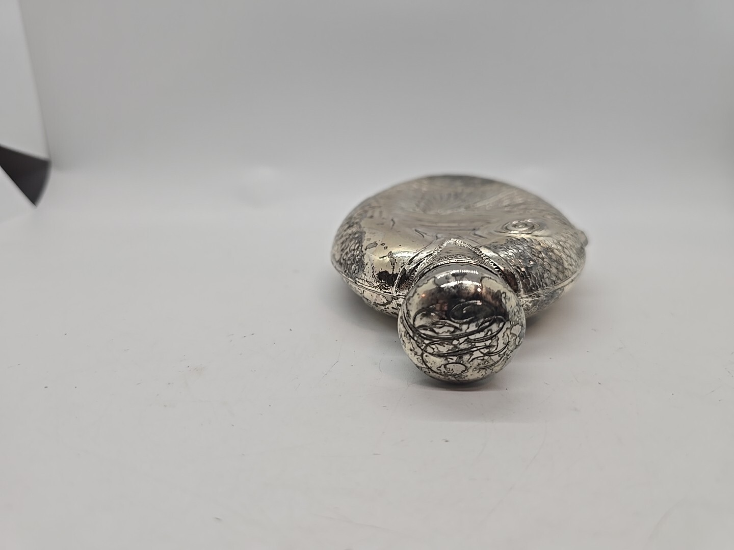 Vintage TOWLE Silverplate Fish Shaped Liquor Flask, 6"